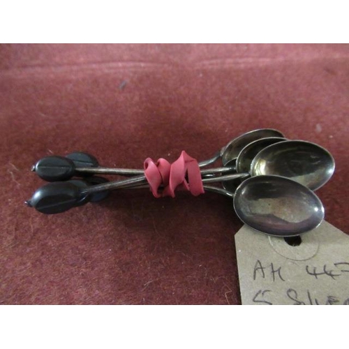 227 - FIVE SILVER COFFEE SPOONS