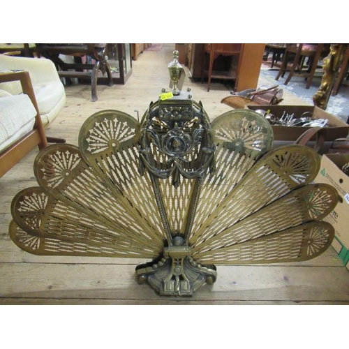 264A - BRASS FAN FIREGUARD