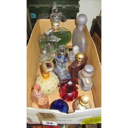 33 - BOX OF PERFUME BOTTLES