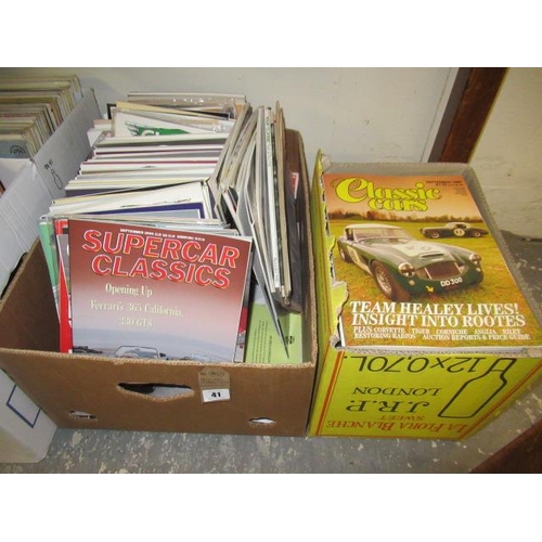 41 - TWO BOXES OF CLASSIC CAR MAGAZINES