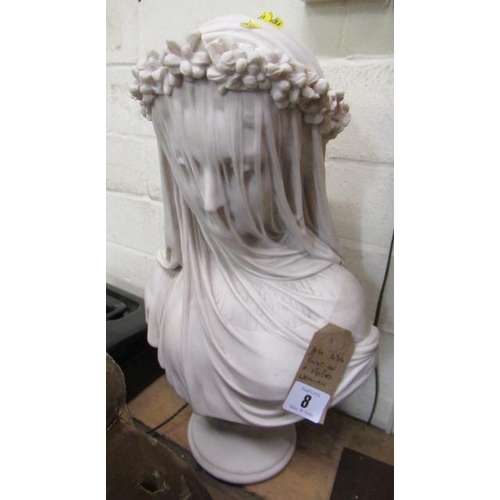 8 - FAUX MARBLE VEILED BRIDE