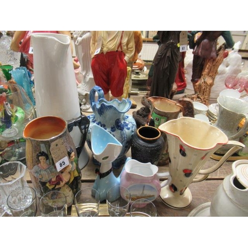 85 - QUANTITY OF JUGS INCLUDING BURLEIGHWARE