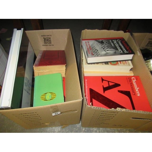 97 - TWO BOXES OF BOOKS