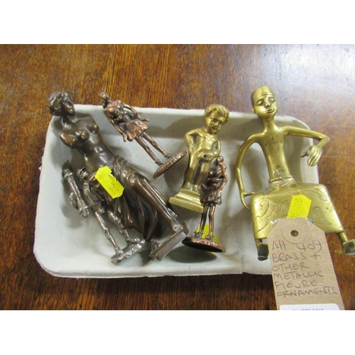 289 - BRASS AND OTHER METALIC FIGURAL ORNAMENTS