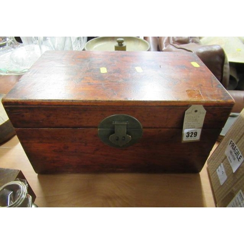 329 - CHINESE STYLE WOODEN BOX