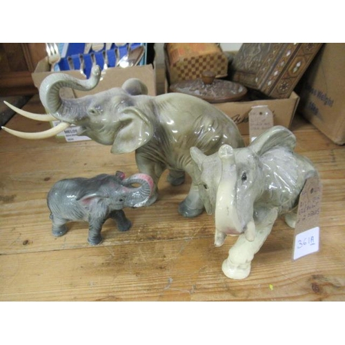 361A - ROYAL DUX ELEPHANT AND TWO OTHERS