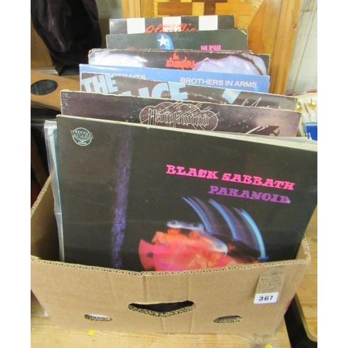 367 - BOX OF 1970S LP RECORDS INCLUDING BLONDIE POLICE ELP AND GENESIS