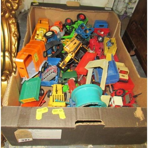 387 - BOX OF DIECAST VEHICLES