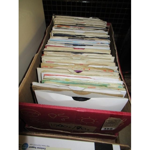 409 - BOX OF 60S AND 70S 45 RPM RECORDS