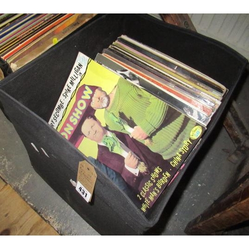 431 - BOXED LP RECORDS INCLUDING INXS AND BOOMTOWN RATS ETC