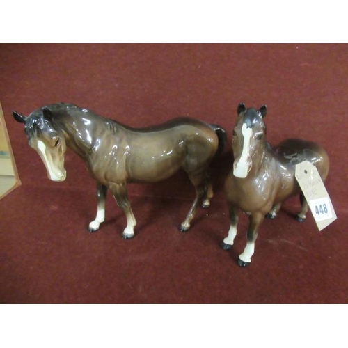 448 - TWO BESWICK HORSES