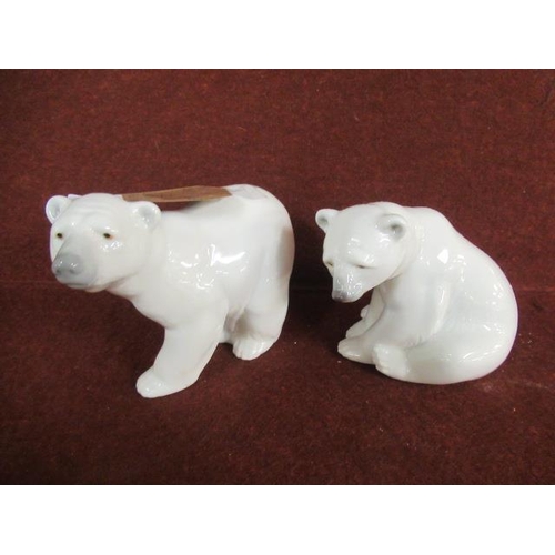 459 - TWO LLADRO POLAR BEARS