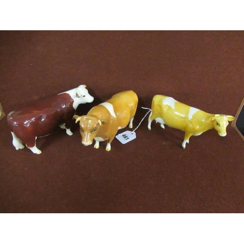 461 - TWO BESWICK COWS AND A BESWICK BULL