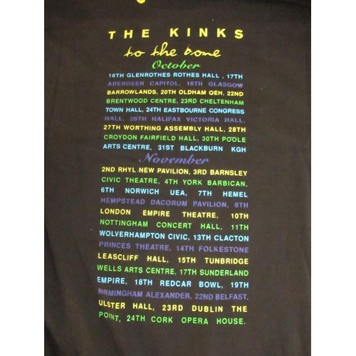 507 - THE KINKS TO THE BONE 1990S OFFICIAL CONCERT TEE SHIRT