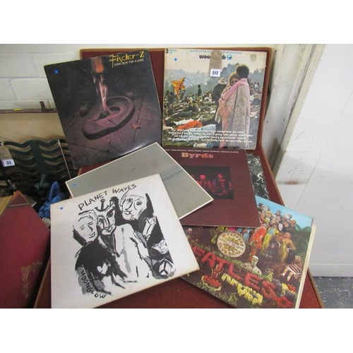 512 - QUANTITY OF COLLECTABLE LP RECORDS INCLUDING DEEP PURPLE AND BEATLES ETC