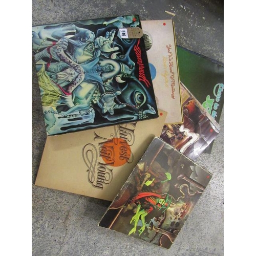 516 - QUANTITY OF COLLECTABLE LP RECORDS INCLUDING NEIL YOUNG JOBURG HAWK AND GREENSLADE