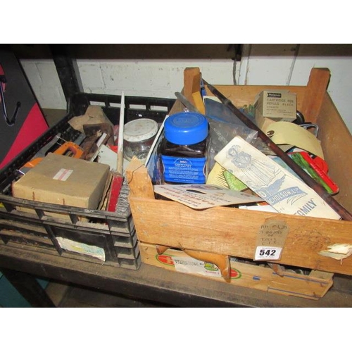 542 - THREE BOXES OF TOOLS ETC