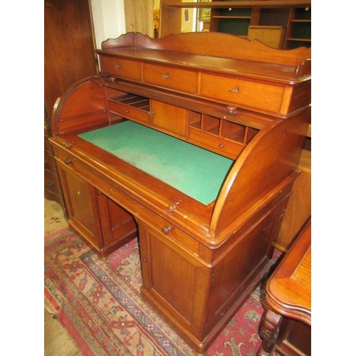 797 - MAHOGANY ROLL TOP DESK