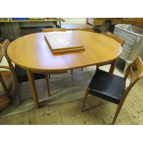 800 - TROEDS BJARNUM TEAK EXTENDING TABLE AND FOUR CHAIRS