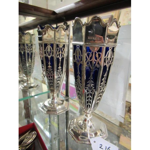 216A - PAIR OF SILVER VASES