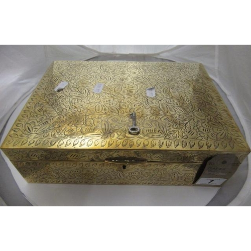 7 - BRASS BOX WITH KEY