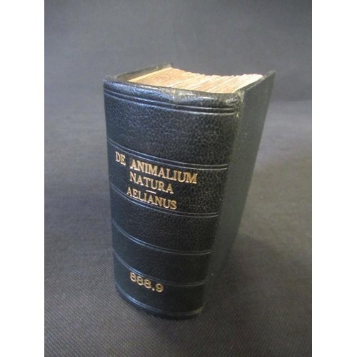 229 - DE ANIMALIUM NATURA BY AELIANUS - GREEK AND LATIN TEXT