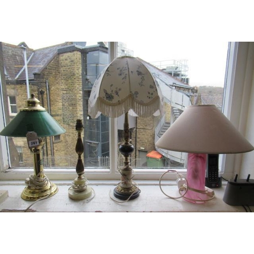 261 - FOUR TABLE LAMPS