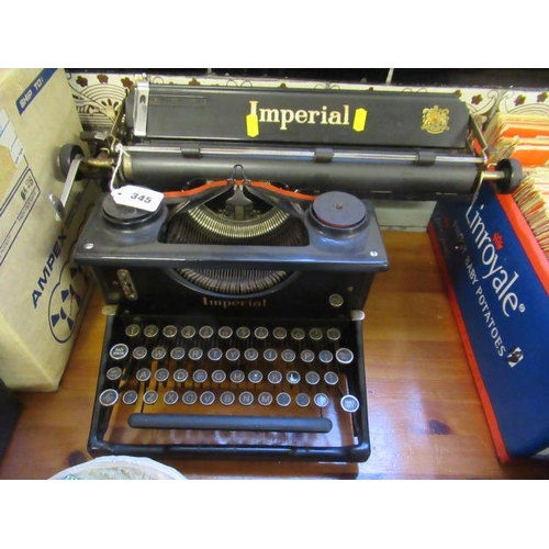 345 - VINTAGE IMPERIAL TYPEWRITER