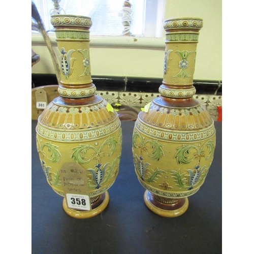 358 - PAIR OF METTLACH VASES