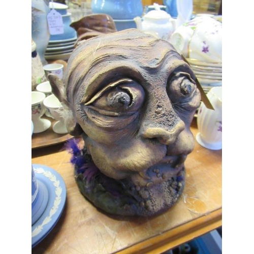 419 - POTTERY GOBLIN BUST