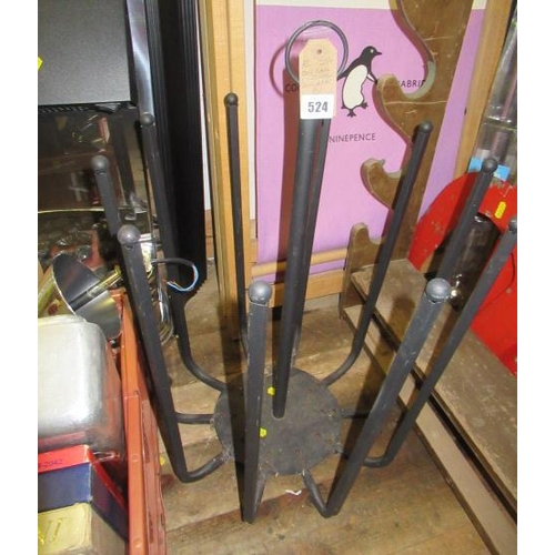 524 - GUN RACK AND A WELLINGTON BOOT RACK