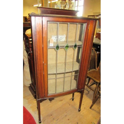 853 - GLAZED DISPLAY CABINET WITH KEYS