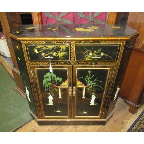 861 - CHINESE STYLE LACQUER CABINET