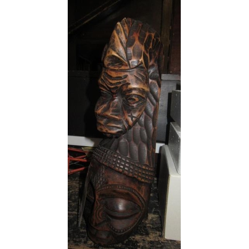 19 - AFRICAN DOUBLE FACED CARVING