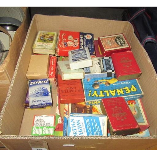 27 - BOX OF VINTAGE CARDS AND GAMES