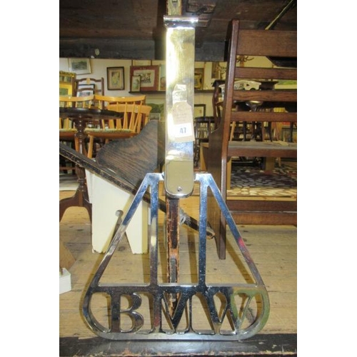 47 - CHROME BMW SIGN