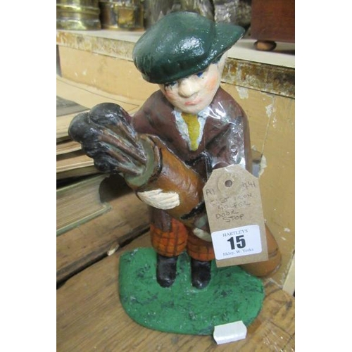 15 - METAL GOLFER DOORSTOP