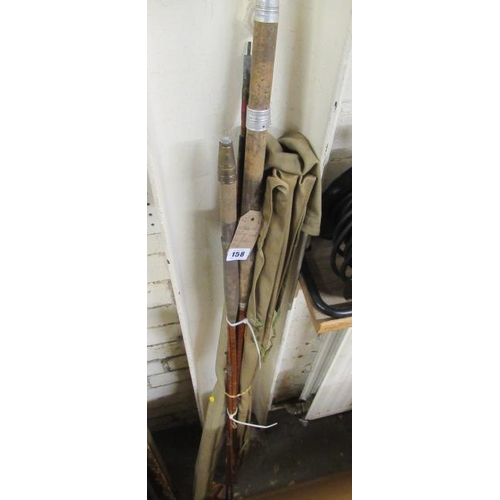 158 - THREE FISHING RODS INCLUDING FOSTER BROTHERS