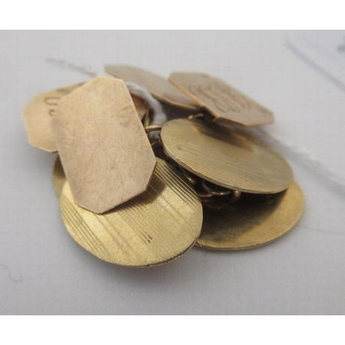 169 - TWO PAIRS OF 9CT GOLD CUFFLINKS