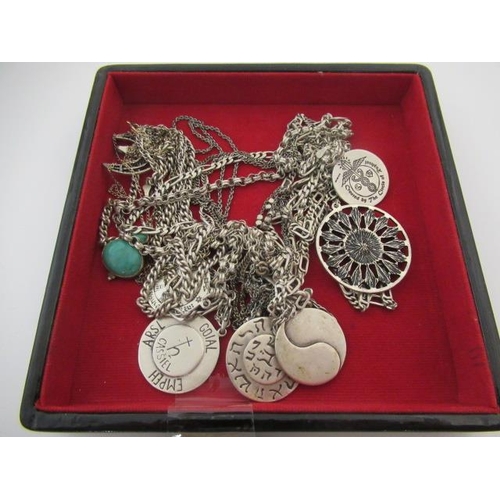 199 - BOX OF SILVER AND OTHER JEWELLERY