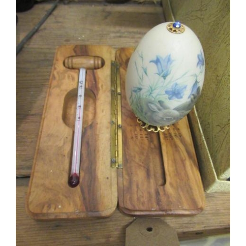 2 - WINE THERMOMETER AND DECORATED EGG