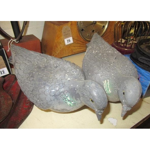 24 - TWO DECOY PIGEONS