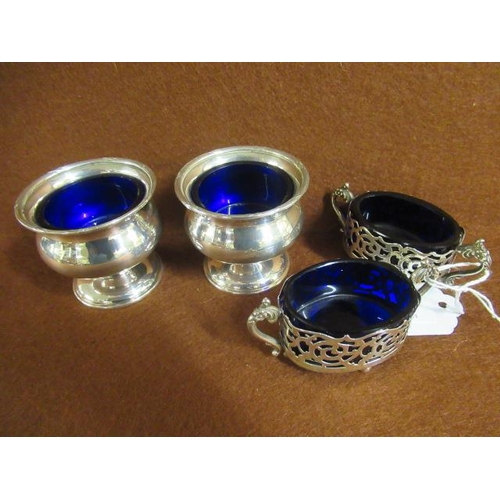 248 - TWO PAIRS OF SILVER SALTS