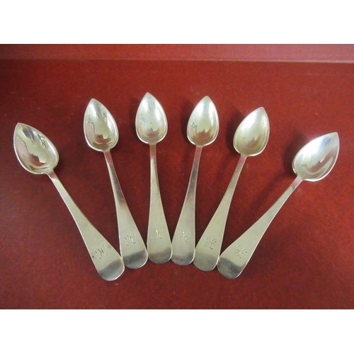 276 - SET OF SIX WISE STERLING SILVER GRAPEFRUIT SPOONS