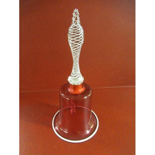 324 - CRANBERRY BELL WITH AIR TWIST HANDLE