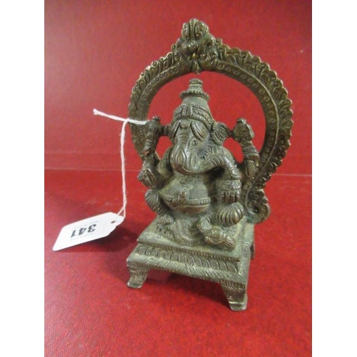 341 - BRONZE GANESH FIGURE