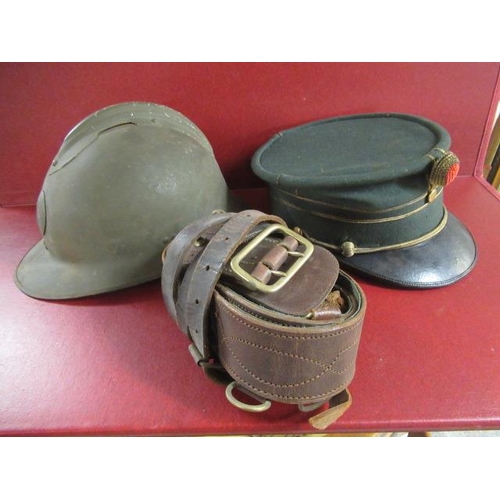 366 - DUTCH HELMET CAP AND BELTS