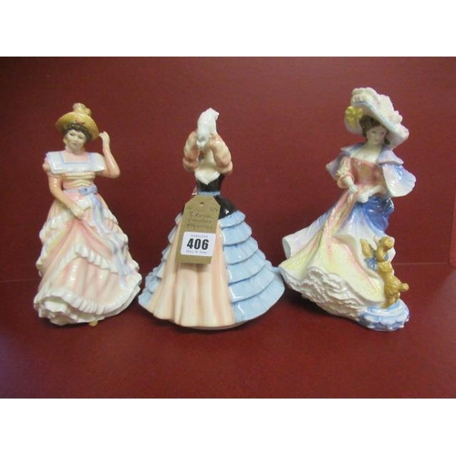 406 - THREE ROYAL DOULTON FIGURES