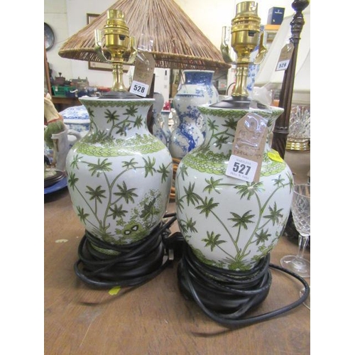 527 - PAIR OF ORIENTAL TABLE LAMPS