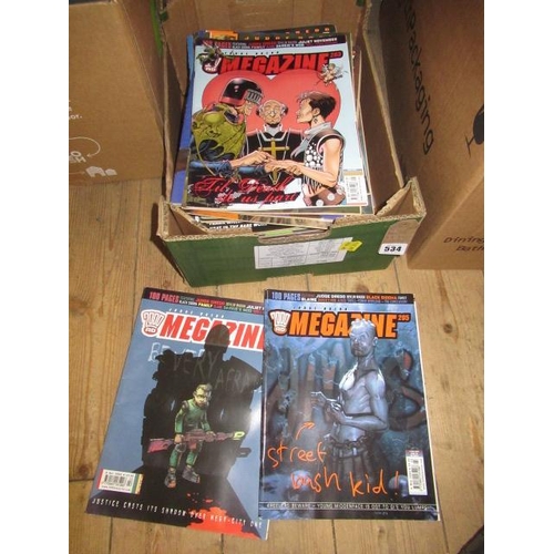 534 - BOX OF 2000AD COMICS